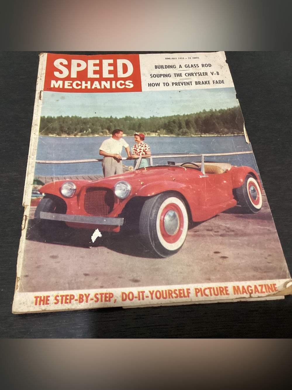 Vtg. June/July 1955 2 cent issue of Speed Mechanics Magazine with distinctive